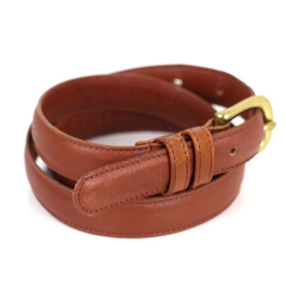 Coach BRITISH TAN BROWN GENUINE LEATHER 3/4"Wd CASUAL DRESS BELT Sz L (I38) - Picture 5 of 14